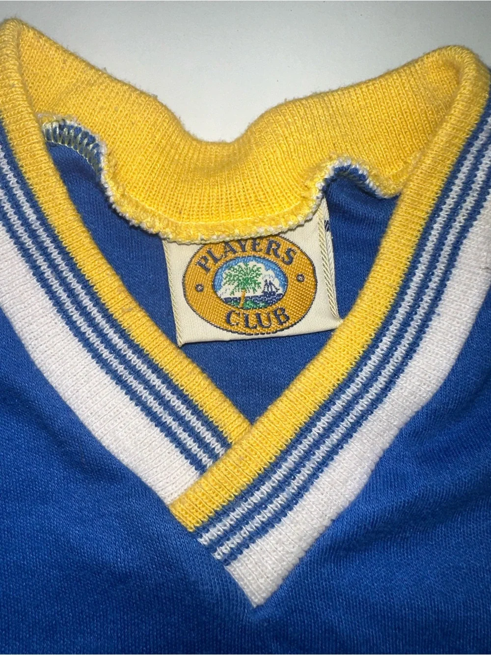 Vintage Players Club Blue with Yellow Trim Matching Set. Top and Shorts. Size 4